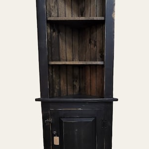 Handmade Rustic Corner Hutch, Solid Wood Display Cabinet, Farmhouse Storage, Rustic Furniture, Farmhouse Decor