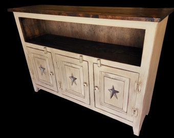 rustic buffet cabinet  Sofa table  Primitive buffet cabinet