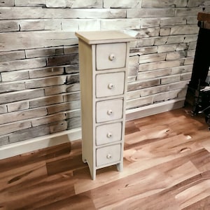 Rustic Handmade Vintage Wood Chest of Drawers - Farmhouse Storage Stand for Home Decor