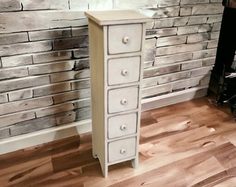 Rustic Handmade Vintage Wood Chest of Drawers | Farmhouse Storage Stand for Home Decor