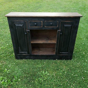 Rustic entertainment cabinet server buffet