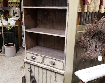 Primitive hutch  Farmhouse  cabinet  Rustic pantry cabinet Hutch