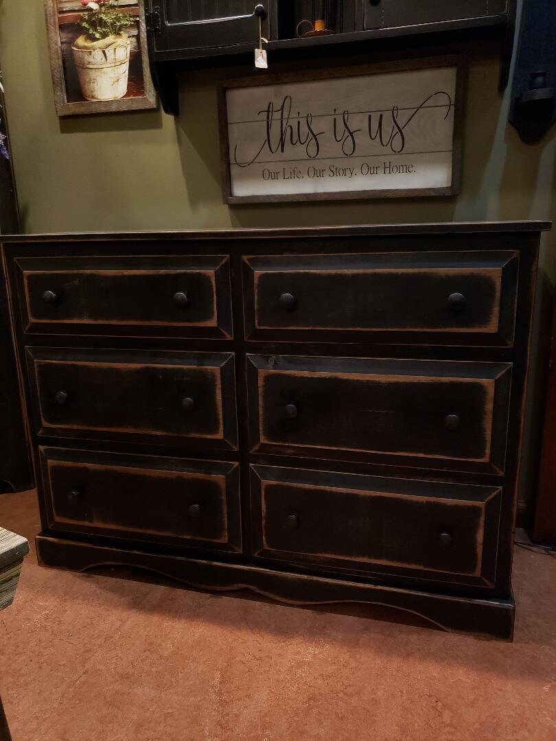Rustic black dresser deals