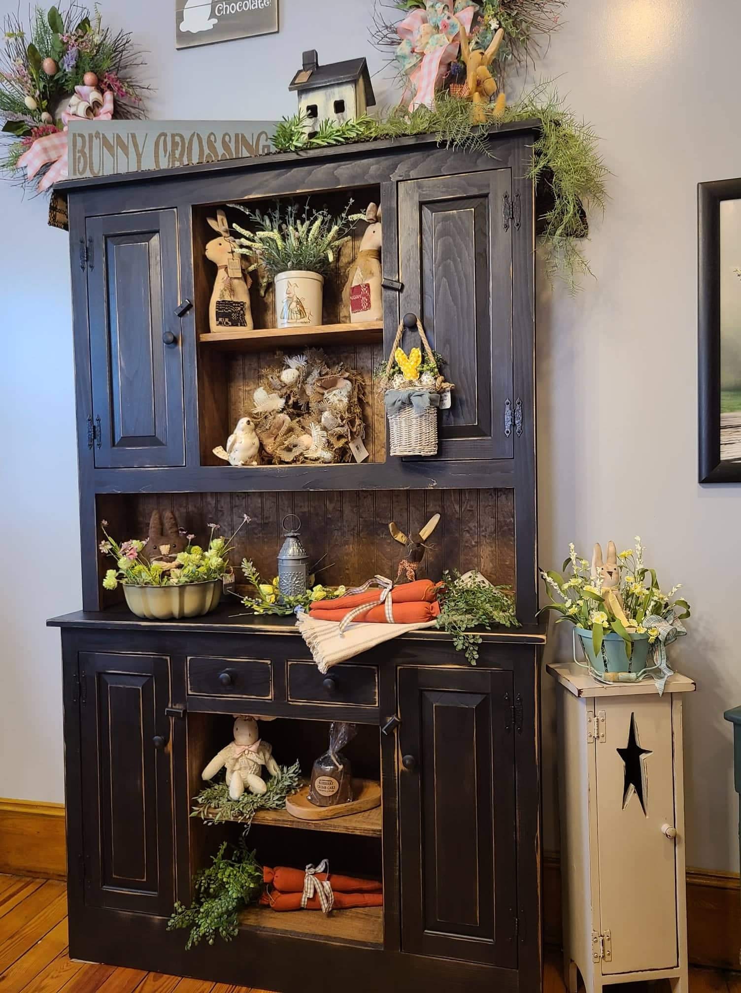 Rustic Hutch Farmhouse Furniture Primitive Cupboard Etsy UK