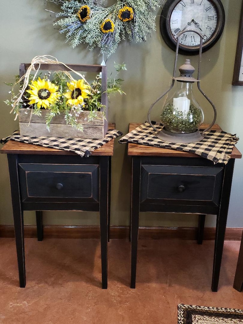 Rustic End Table Farmhouse Style Furniture and Accent Tables Etsy