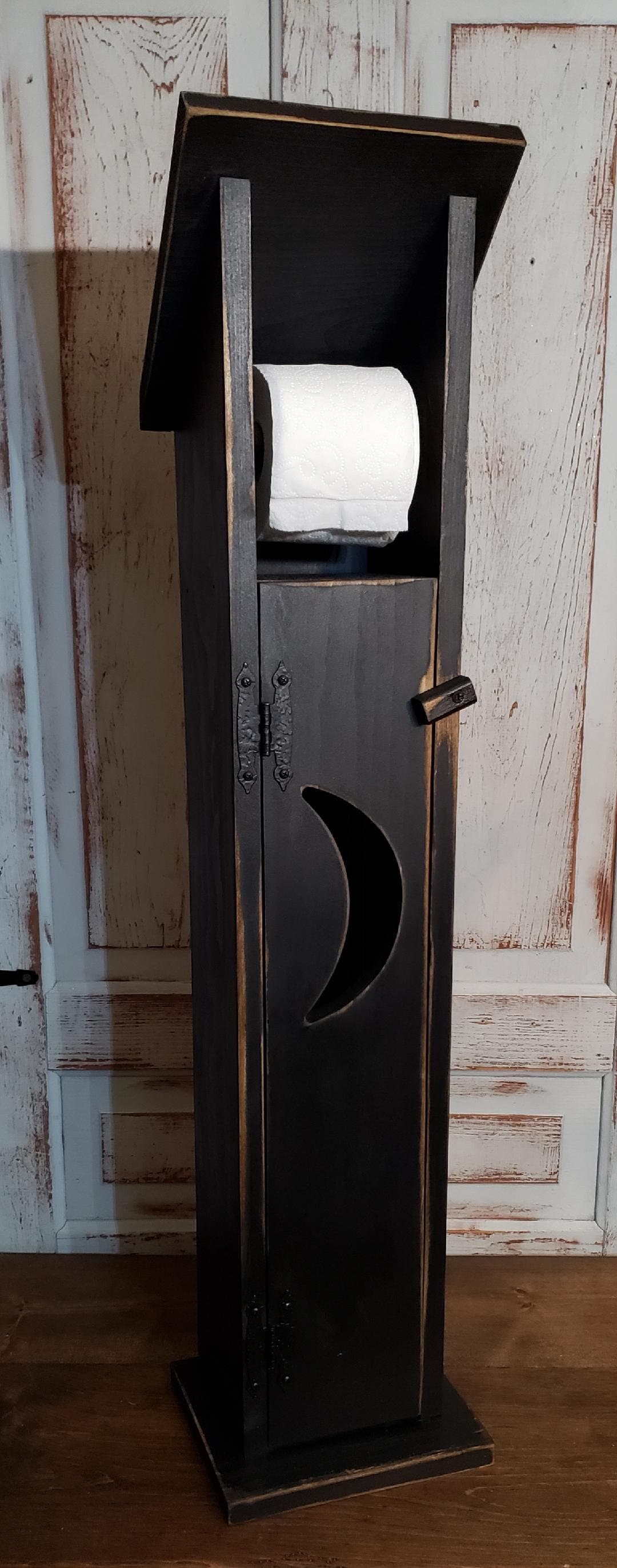 Rustic Toilet Paper Holder/ Outhouse Holder/ Bathroom Storage Etsy