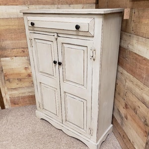 Rustic cabinet with drawer /  handmade  rustic cupboard