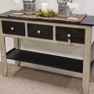 Handmade Rustic Entry Table with Drawers , Farmhouse Style Console , Living Room Furniture , Primitive desk