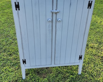 Rustic Handmade cabinet: Primitive Kitchen Storage Cupboard with Farmhouse Charm