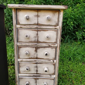 Rustic Apothecary Cabinet: Distressed White Spice Box