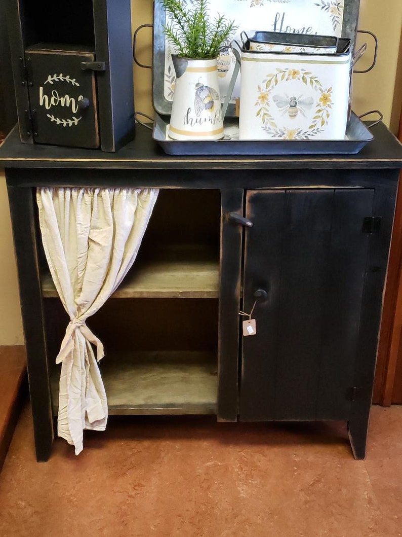 Primitive Curtain Cabinet Jelly Cabinet Rustic Etsy