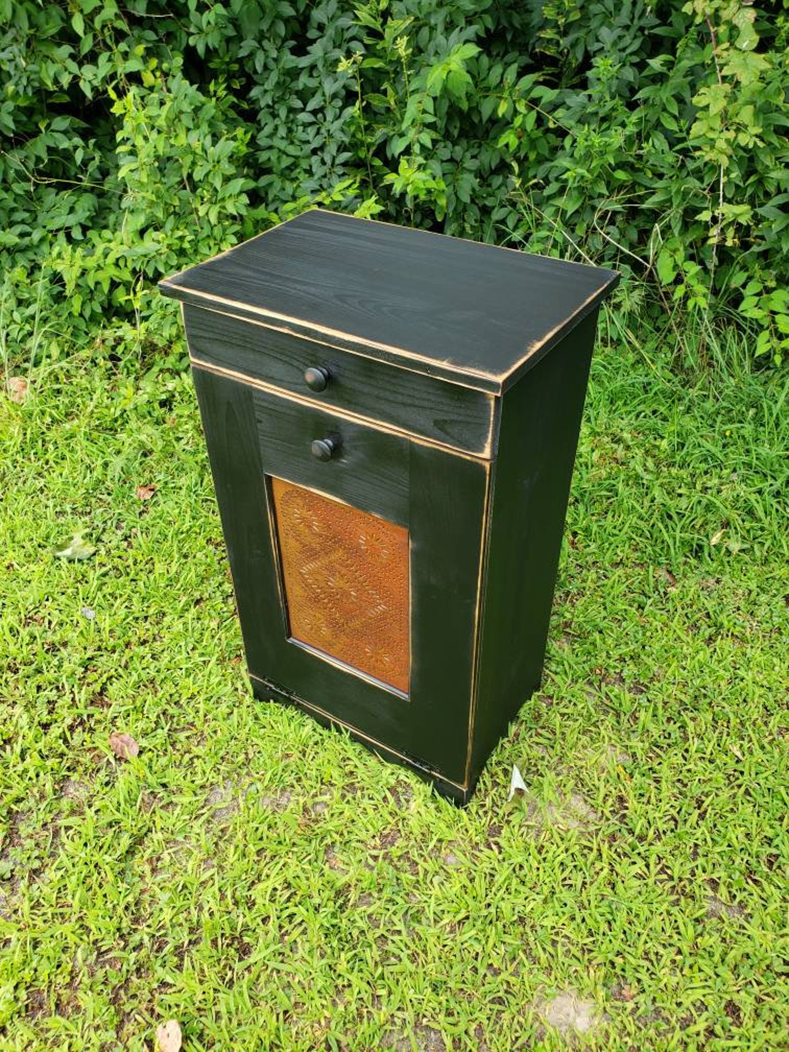 Tilt Out Rustic Trash Bin / Pull Out Laundry Bin / Farmhouse Etsy
