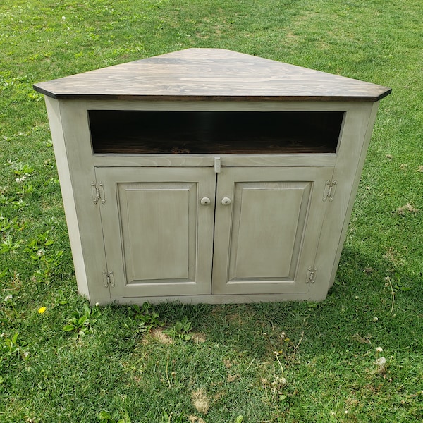 Corner Tv Stand Etsy