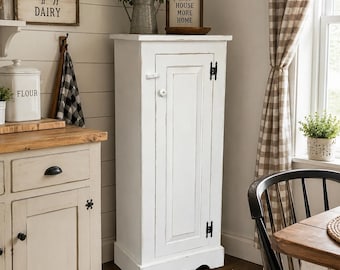 Rustic Distressed Cabinet for Bathroom or Kitchen - Handmade Primitive Furniture Storage Solution