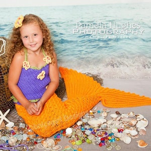 Mermaid Tail Crochet Pattern Newborn through Adult Sizes