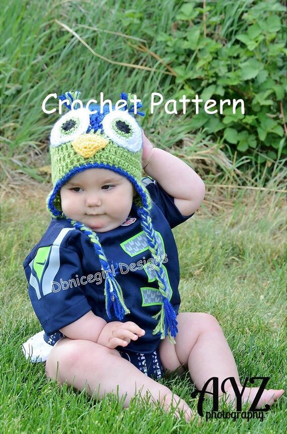 Crochet Pattern Seahawks Hat Bird Hat 
