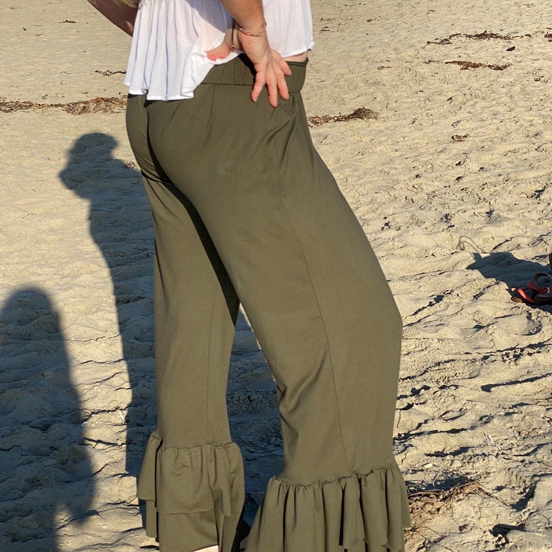 Womens Ruffle Pants - Etsy