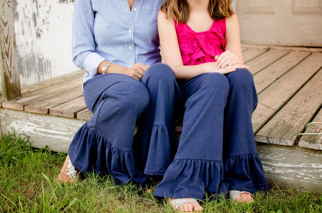 Women's Juniors Girls Custom Handmade Ruffle Pants Made in America. Etsy