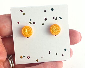 Orange Slice Earrings