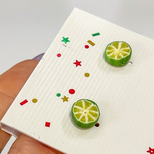 Lime Stud Earrings