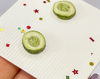 Cucumber Stud Earrings