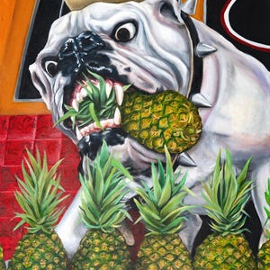 Pineapple Bulldawg Print