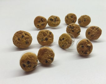 Realistic Chocolate  Chip Cookie Earrings