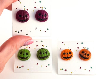 Jack-o-Lantern Stud Earrings