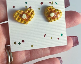 Waffle Love Earrings