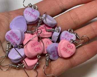 Mean Candy Hearts Earrings