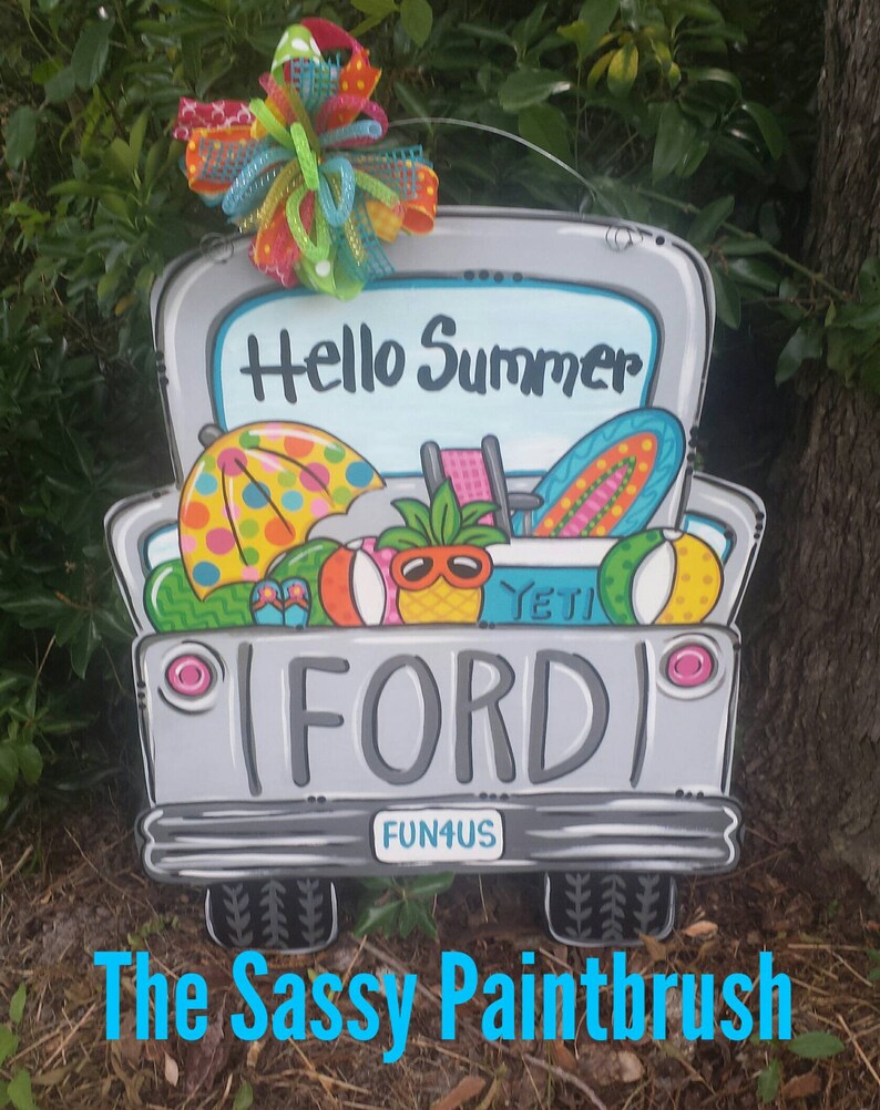 Beach Ready Pick Up Door Hanger