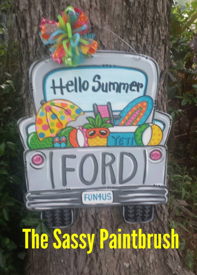 Beach Ready Pick Up Door Hanger