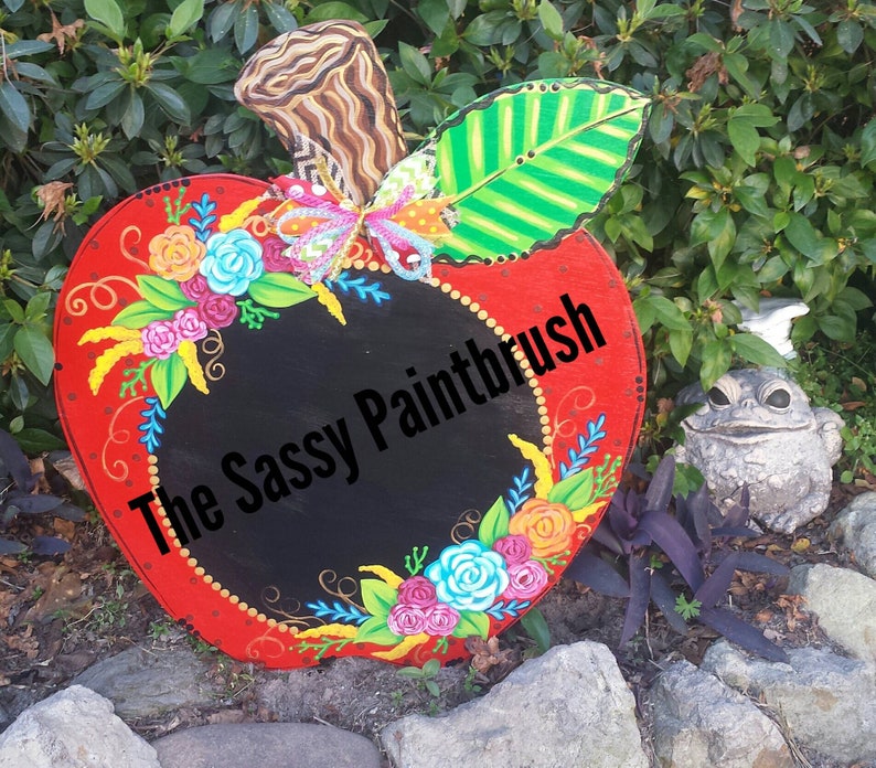Sassy Apple Door hanger with beautiful flowers
