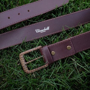 Leather Belt, Brown Belt, Men&#39;s Belt, Full Grain Leather Belt, Casual Belt, Vintage Belt, vegtanned belt, rust buckle belt, cowboy belt
