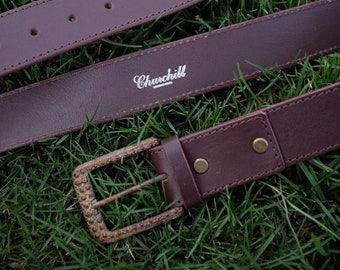 Leather Belt, Brown Belt, Men's Belt, Full Grain Leather Belt, Casual Belt, Vintage Belt, vegtanned belt, rust buckle belt, cowboy belt