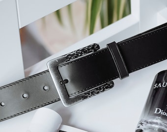 Leather Belt, Black Belt, Men's Belt, Full Grain Leather Belt, Casual Belt, english bridle