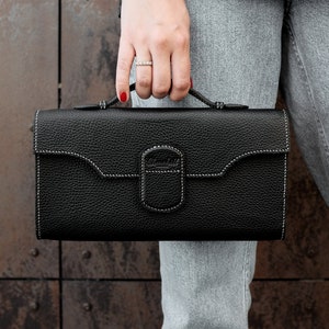 Bolso de cuero, embrague de cosméticos, embrague de documentos, embrague de teléfono, embrague de mujer, monedero de dinero, cartera Clutch