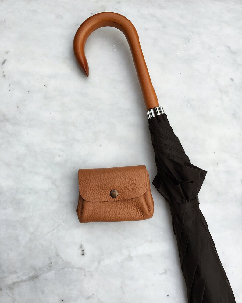 Cartera para monedas, Cartera beige, Cartera pequeña, Cartera mujer, Cartera de cuero, Cartera tarjeta de crédito, Cartera de cuero hecha a mano regalo, monedero imagen 1