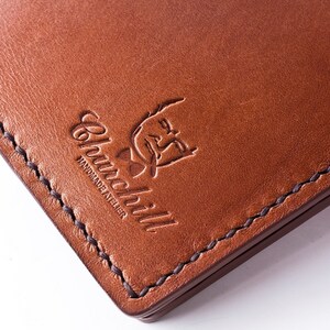 Handmade Leather brown long wallet Sonant image 3