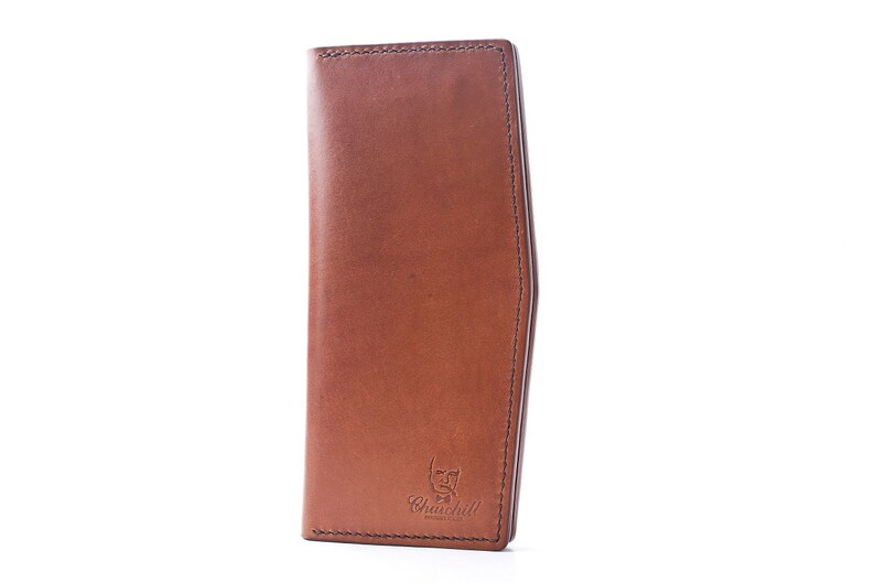 Handmade Leather brown long wallet Sonant image 2