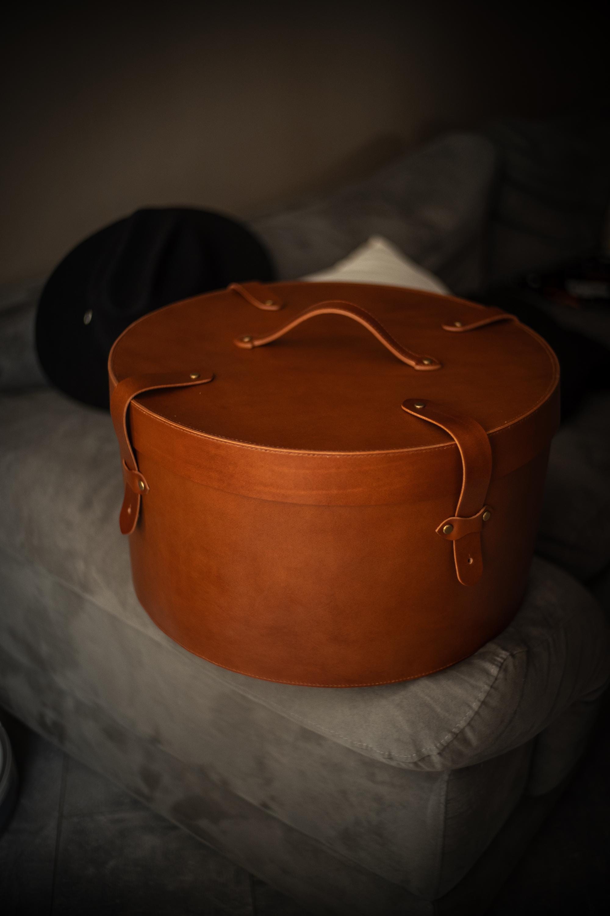 Vintage Luggage Hat Box - Etsy