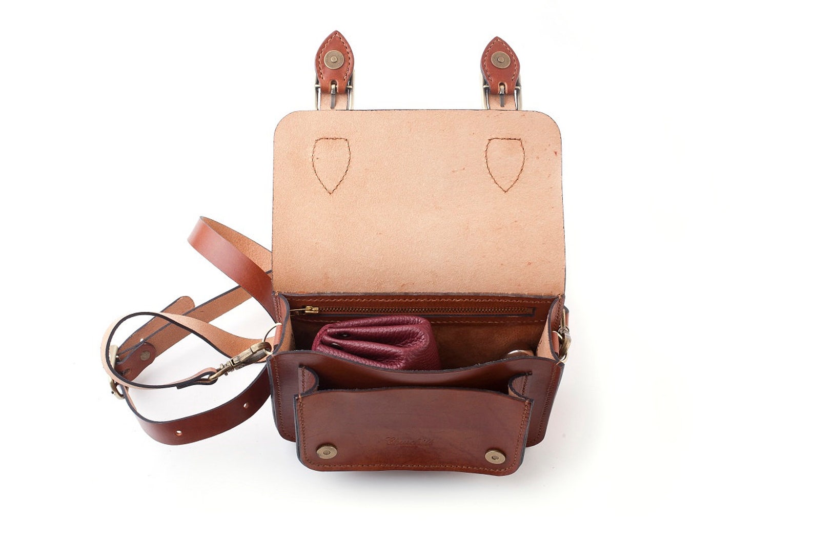 Classic British Satchel Bag Tan Leather Cross Body Bag - Etsy