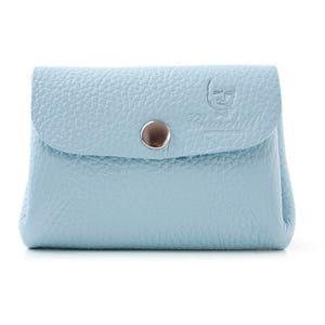 Monedero para monedas, Monedero azul, Monedero pequeño, Monedero mujer, Monedero de cuero, Monedero tarjeta de crédito, Monedero de cuero hecho a mano regalo, monedero