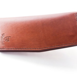 Handmade Leather brown long wallet Sonant image 6