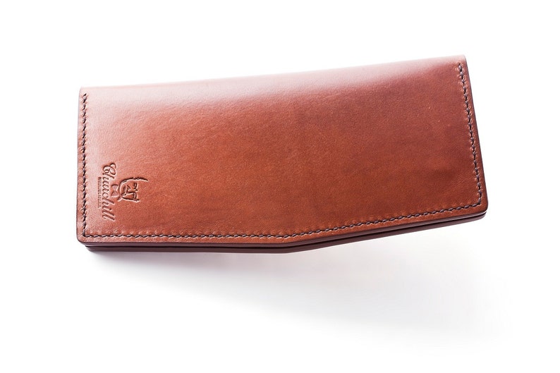 Handmade Leather brown long wallet Sonant image 6