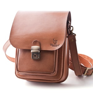 Messenger bag, Leather bag gift for him, Shoulder Bag for document, Shoulder bag Leather men, small leather bag
