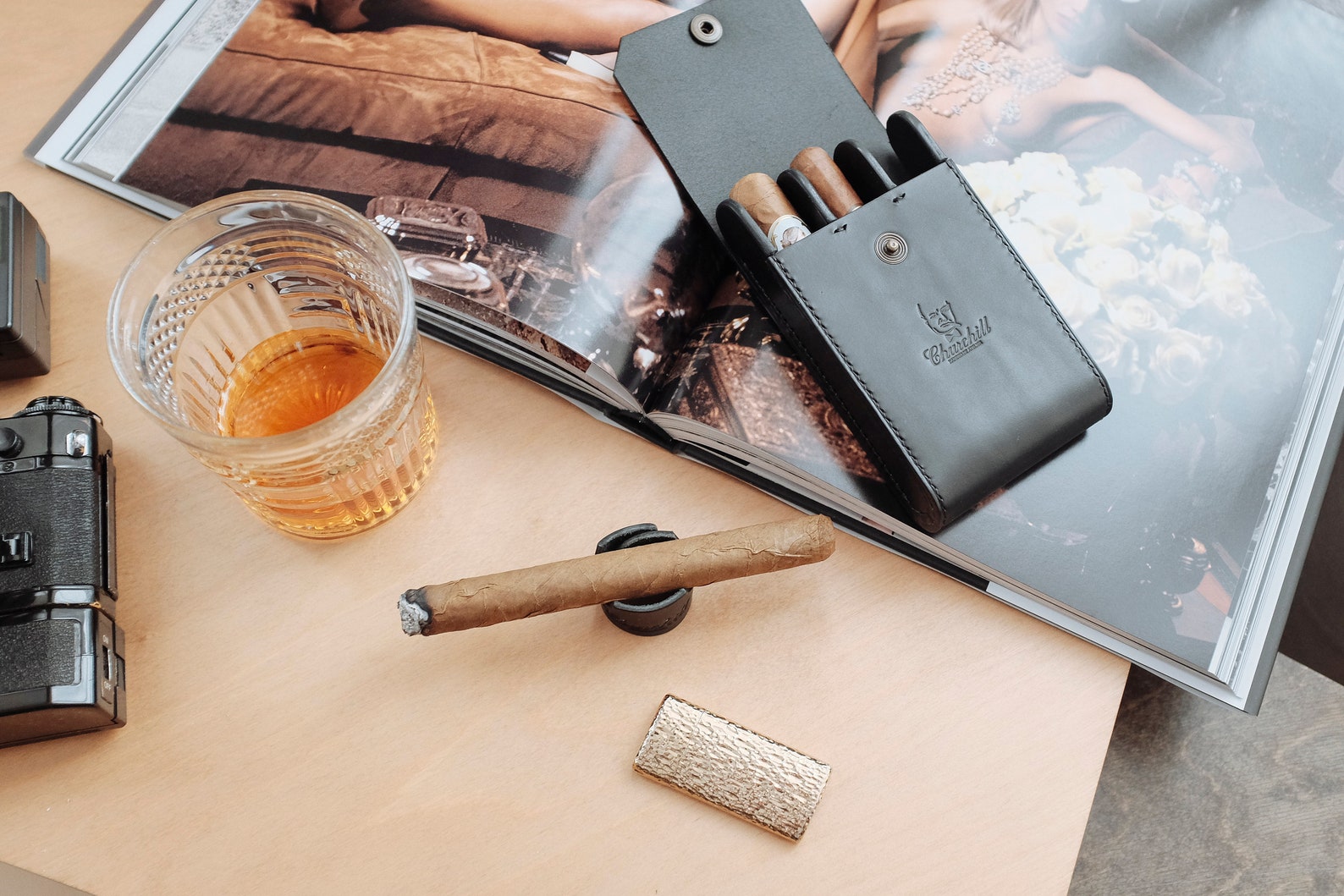 Leather Cigar Rest Leather Cigar Holder Leather Cigar Stand Etsy