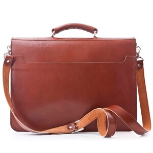 Handmade Tan Leather Briefcase, Leather Briefcase, Messenger men bag, Travel messenger bag, Business Briefcase, Gift men bag, office bag image 7