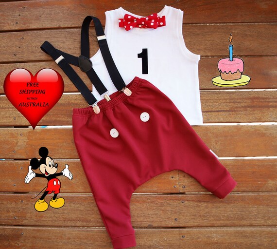 mickey mouse 1st birthday cake smash outfit