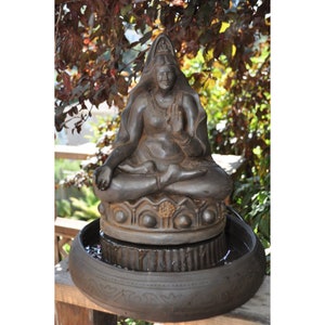Kuan Yin Table Top Fountain, Kwan Yin Indoor Fountain, Altar Fountain, Garden Fountain, Spiritual Water Fountain, Sculpture Water Fountain